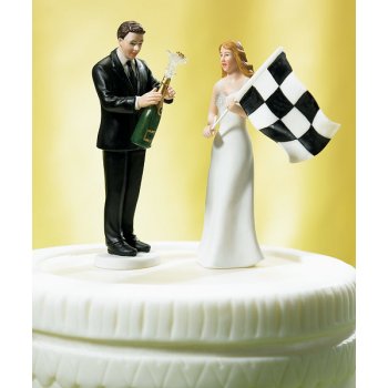 Weddingstar Figurka na svatební dort "Beru si závodníka"