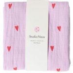 STUDIO NOOS SWADDLE ZAVINOVAČKA Print Large Purple Hearts – Hledejceny.cz