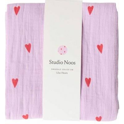STUDIO NOOS SWADDLE ZAVINOVAČKA Print Large Purple Hearts – Hledejceny.cz