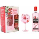 Gin Beefeater Pink Gin 37,5% 0,7 l (dárkové balení 1 sklenice)