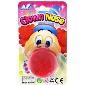 Červený nos klaunský plast 6 ks