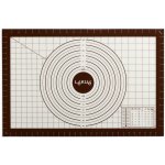 Lékué Non-stick pastry Silikonová podložka na válení těsta s tahákem, 60 × 40 cm, hnědá – Sleviste.cz