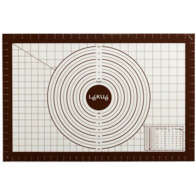 Lékué Non-stick pastry Silikonová podložka na válení těsta s tahákem, 60 × 40 cm, hnědá – Sleviste.cz