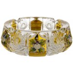 Bohemia Crystal luxusní broušený popelník zlacený 155 mm – Zboží Dáma
