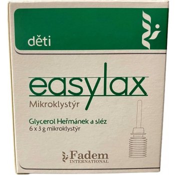 Easylax Mikroklystýr Glycerol heřm./sléz děti 6 x 3 g