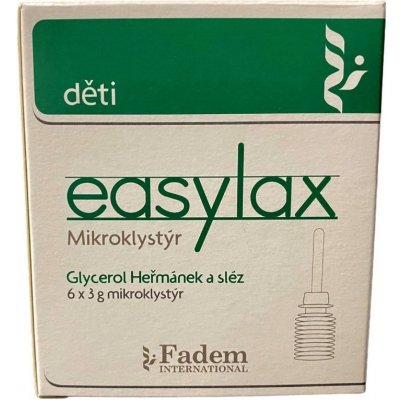 Easylax Mikroklystýr Glycerol heřm./sléz děti 6 x 3 g – Zboží Mobilmania