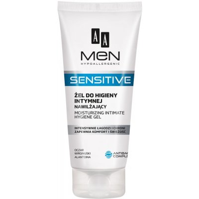 AA Cosmetics Men Sensitive gel pro intimní hygienu s hydratačním účinkem (HydraRetention System, Allantoin, Antibacterial Complex) 200 ml