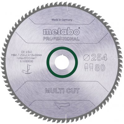 Metabo kotouč pilový 254x2,4/1,8x30 80FZ/TZ 5° poz. 628093