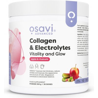 Osavi Collagen & Electrolytes Vitality and Glow, Jablko a rebarbora 300 g – Hledejceny.cz