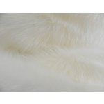 Kožešina umělá, metráž, oděvní, smetanově bílá, vlas 36 mm metráž – Zboží Dáma