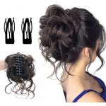 TenaLucy Clip-in drdol do vlasů, gumičky, kudrnatý, rozcuchaný drdol, prodlužování culíku, clip-in – Sleviste.cz