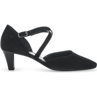 Gabor semišové lodičky s nártovým páskem černé 01.363.17 – Zboží Dáma