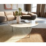 Delife Edge kulatý 90x90 cm keramika Minas Melange Trive kov titanová barva – Zboží Dáma
