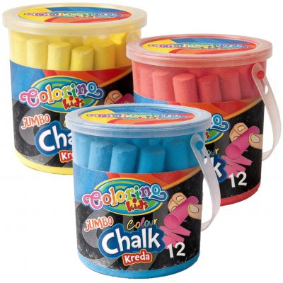 Colorino Křídy chodníkové JUMBO mix 12 barev – Sleviste.cz