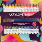 Akrylové barvy 18x36ml i na keramiku,sklo,kameny – Zboží Mobilmania