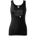 Dobrý Triko dámské tílko s potiskem Bavlna chlupy bahno Černá – Sleviste.cz