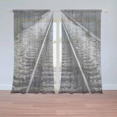 Záclony Koleje: 2 ks - 150x250 cm - Sablio – Hledejceny.cz