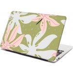 Sablio Samolepka na notebook Bílé a růžové listy - 29x20 cm – Zboží Živě