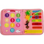 Kruzzel 26880 Montessori senzorická kniha 7 v 1 růžová – Hledejceny.cz