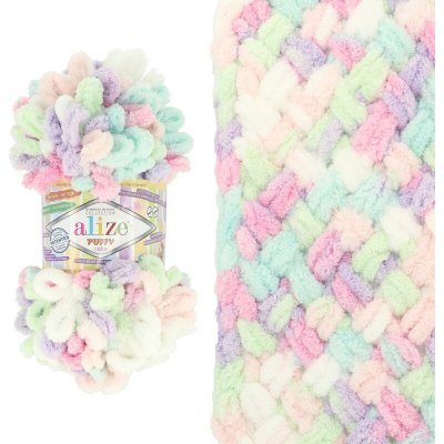 Alize Puffy Color 6526 fialová zelená – Zboží Dáma