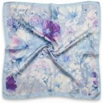 Classic Scarf dámský šátek na krk AZUROVÝ SEN s květy – Sleviste.cz