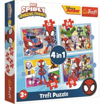 TREFL Spidey a jeho úžasní přátelé 4v1 12,15,20,24 dílků