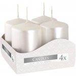 Bispol Metalik adventní svíčka 4 x 6 cm bílá 4 ks – Hledejceny.cz