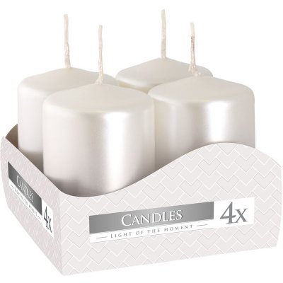 Bispol Metalik adventní svíčka 4 x 6 cm bílá 4 ks – Hledejceny.cz