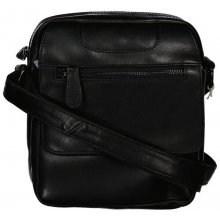 LederArt kožená menší pánská taška přes rameno LA-1903 černá