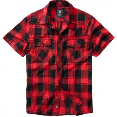Brandit kostkovaná košile s krátkým rukávem červená/černá