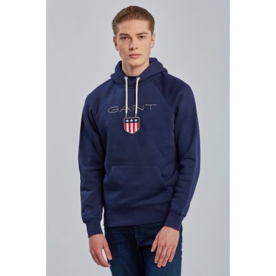 GANT SHIELD HOODIE modrá – Zboží Mobilmania