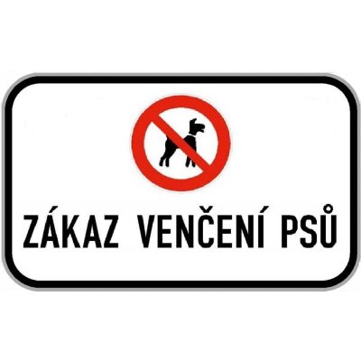 Dodatková tabule - Zákaz venčení psů – Zbozi.Blesk.cz