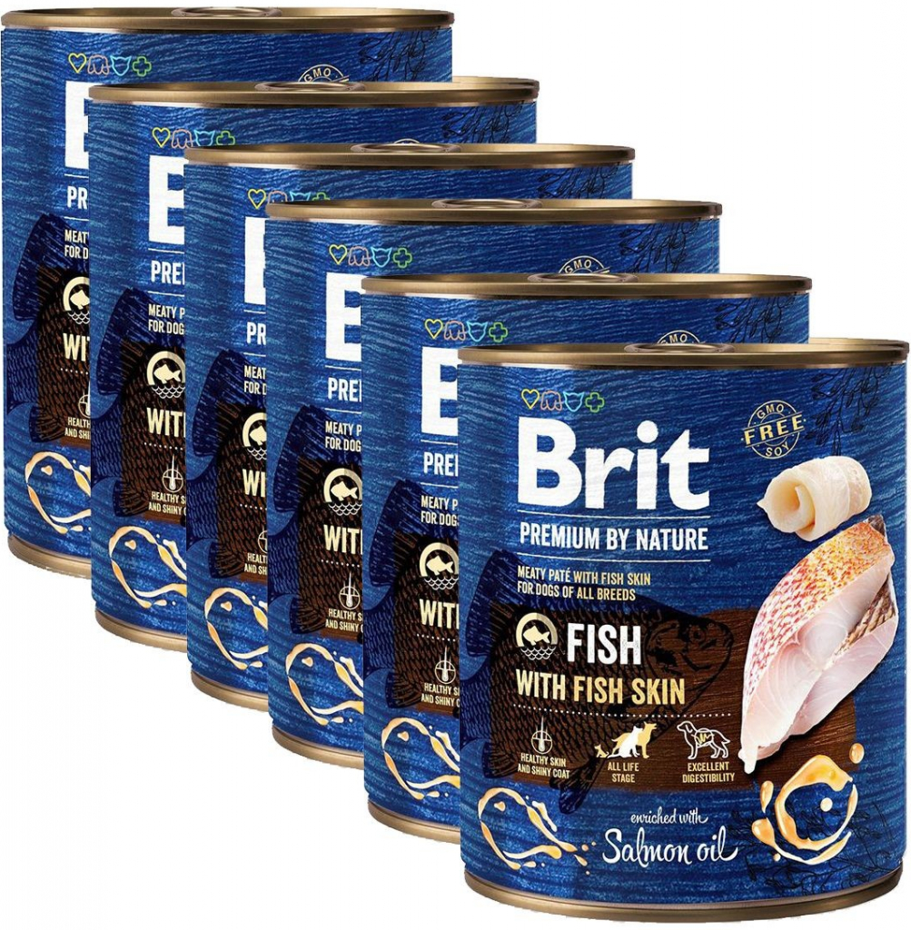 Brit Premium by Nature Dog Fish with Fish Skin 6 x 800 g