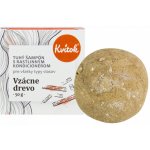 Kvitok Tuhý šampon s kondicionérem pro tmavé vlasy Vzácné dřevo 50 g – Zboží Mobilmania
