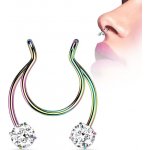 Šperky4U falešný piercing do nosu septum ST0018-W – Zboží Mobilmania