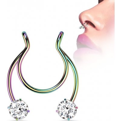 Šperky4U falešný piercing do nosu septum ST0018-W – Zboží Dáma