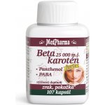 MedPharma Betakaroten 25000 IU + pantenol + PABA 100+7 kapslí – Hledejceny.cz