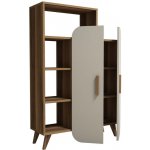 Asir Knihovna FORM ořech krémová – Hledejceny.cz