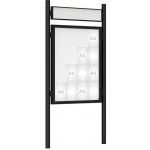 PROCITY Venkovní vitrína model 1000 16 x A4, černá, včetně sloupků a záhlaví | Zboží Auto