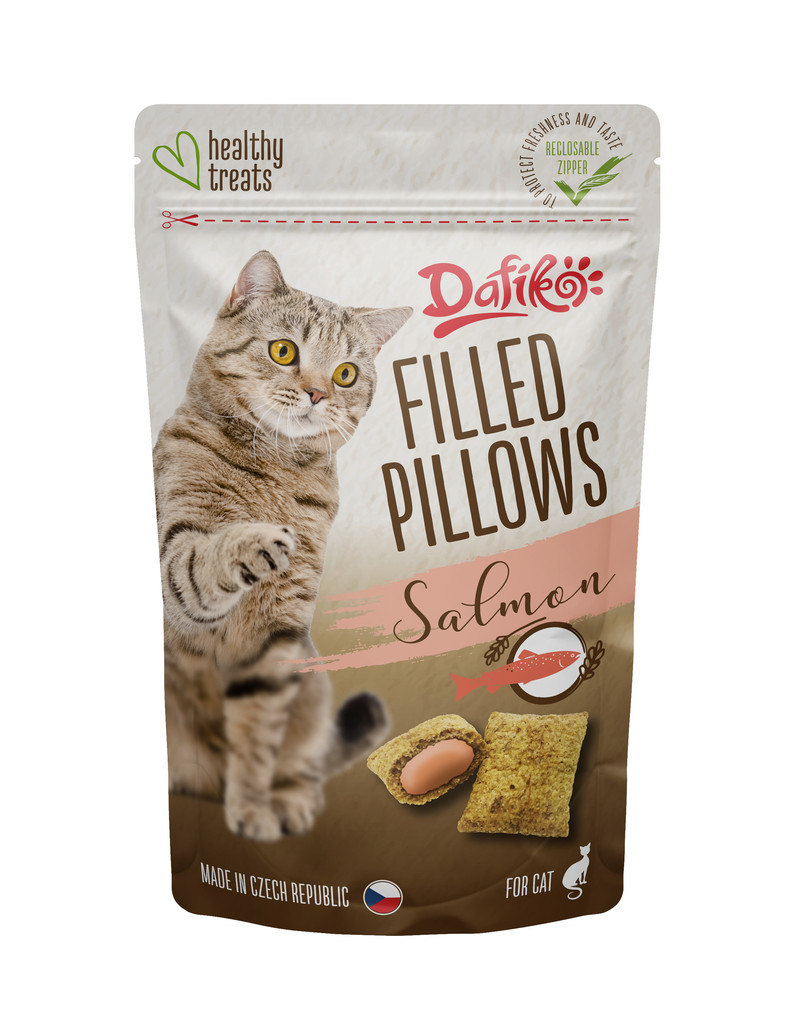 Dafiko Filled Pillows with Salmon for Cats 40 g