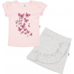 New Baby Kojenecké tričko se sukýnkou Butterflies Růžová