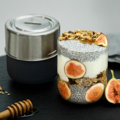 Black+Blum lunch box GlassPot 450ml tmavý – Sleviste.cz