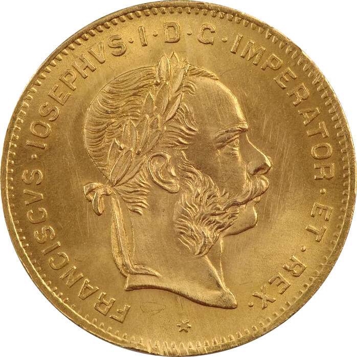 Münze Österreich Zlatá mince 4 zlatník Františka Josefa I. 1892 Novoražba 3,22 g