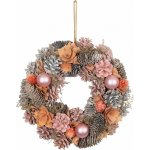 MagicHome Vianoce Věnec růžovo-oranžový, 30 cm – Sleviste.cz