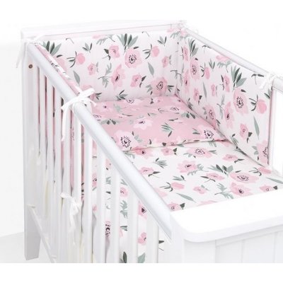 Mamo Tato Mantinel s povlečením 3-dílná sada Bavlna Růže pudrová/ecru 135 x 100 cm – Zboží Dáma