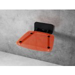 RAVAK Ovo B II Sprchové sedátko Orange/Black 360x360 mm černá/průsvitně oranžová B8F0000061 – Hledejceny.cz