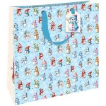 Nekupto Vánoční dárková taška velká luxusní Barevní sněhuláci – Zboží Mobilmania