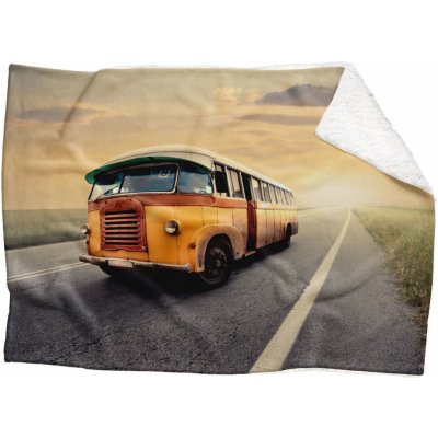 Impar fleece deka Retro autobus Podšití beránkem ANO 150x120 – Zbozi.Blesk.cz