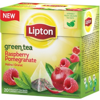 Lipton Raspberry Pomegranate zelený čaj aromatizovaný 20 s. 28 g