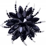 Amparo Miranda Brož Miranda Black Flower K4439 – Hledejceny.cz